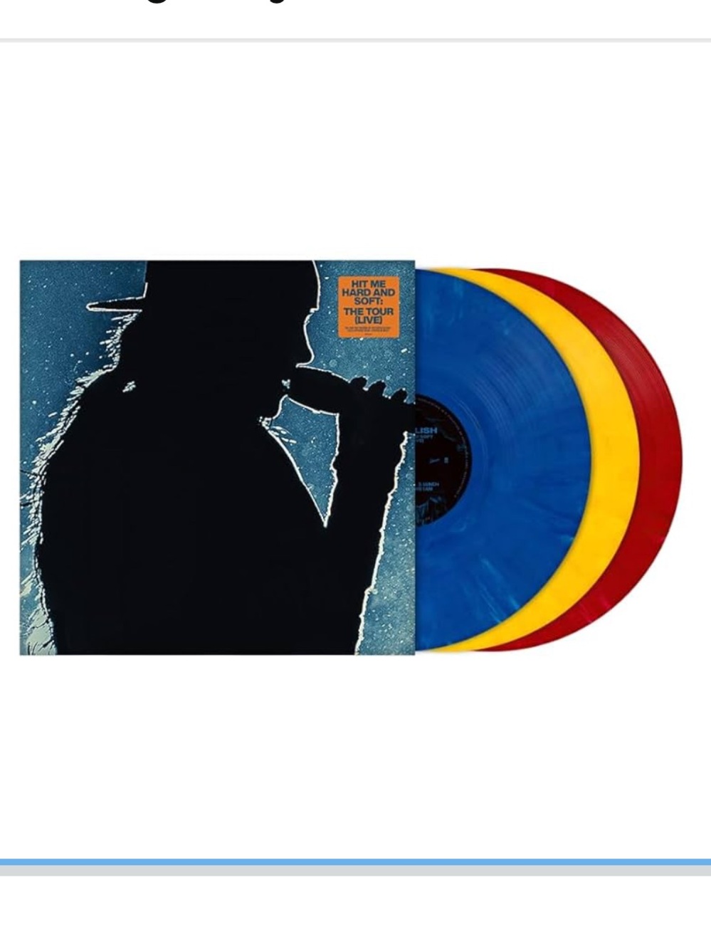 Billie Eilish Hit me hard and soft Triple including Vinyl live album